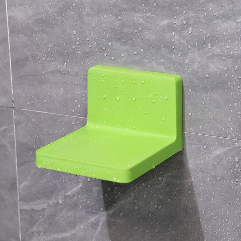 Multifunction Wall Mounted Storage Rack Adhesive DIY Soap Sponge Holder Kitchen Bathroom Shelves No-drill For Remote Control