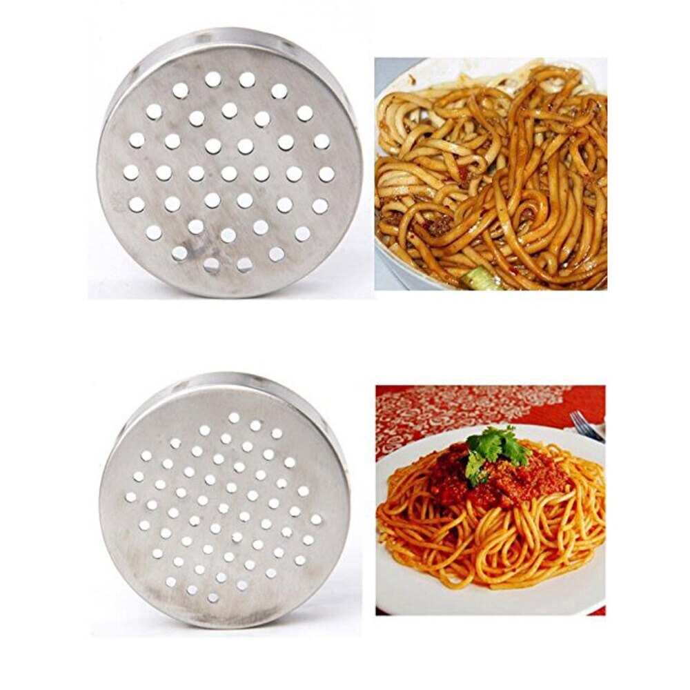 Juego de herramientas para hacer fideos, Máquina Manual de acero inoxidable para hacer Pasta, prensa para espagueti, exprimidor de frutas, 5 uds.