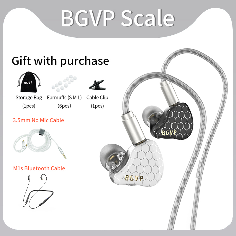 BGVP skala 2DD w uchu Monitor słuchawki 6D efekty dźwiękowe gamingowy zestaw słuchawkowy HiFi słuchawki przewodowe bas Stereo słuchawka słuchawki douszne: Beżowy