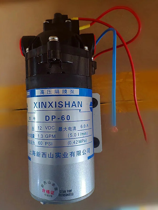 12V 24V 5L/min 60PSI 5m Micro High-pressure Diaphragm Pump Spray Pump Corrosion Resistant Self-priming Pump