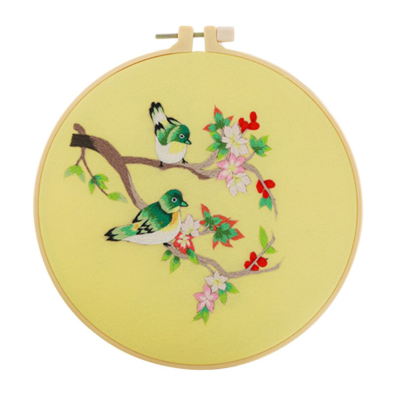 Chinese DIY Flower Embroidery Kit Cross Stitch Set With Hoop Pattern Printed Needlework Sewing Art Handicraft Decor 2022: type B