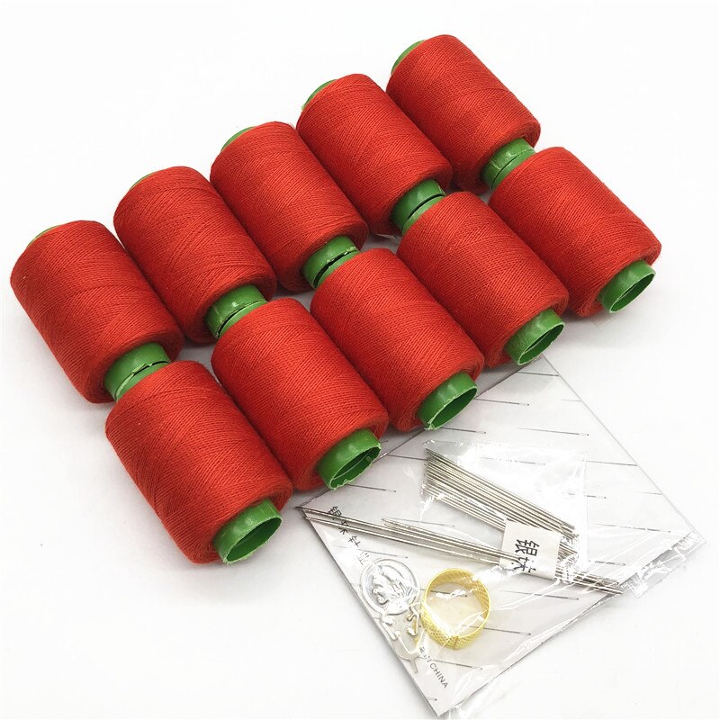 10 Pcs filo per cucire bianco e nero strumenti per cucire forniture per trapuntatura filo di poliestere per macchina da cucire cucitura a mano