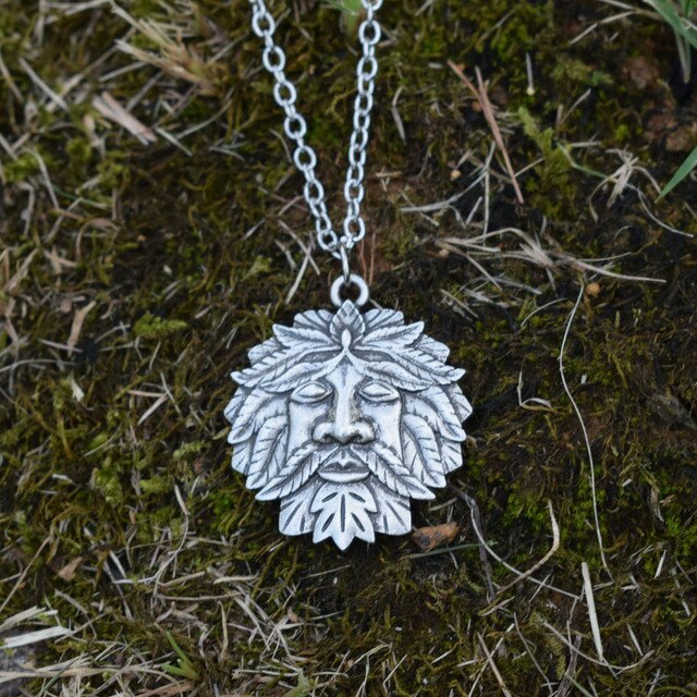 Celtic Green Man Pendant Greenman Necklace Wiccan: 02