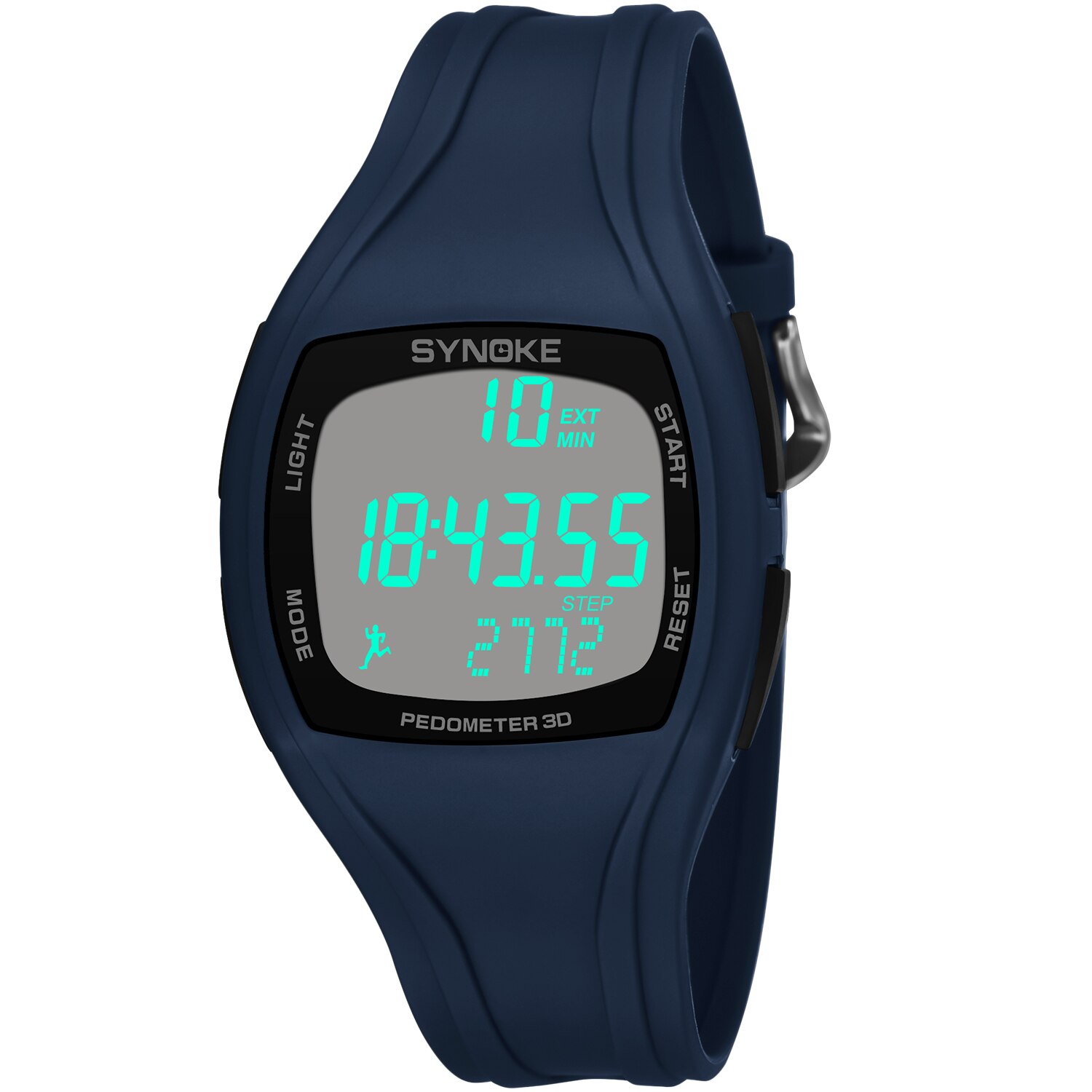 Synoke Mannen Horloges Sport Waterdichte Stappenteller Horloge Mannelijke Elektronische Klok Digitale Horloges Voor Mannen Relogio Masculino: Blue