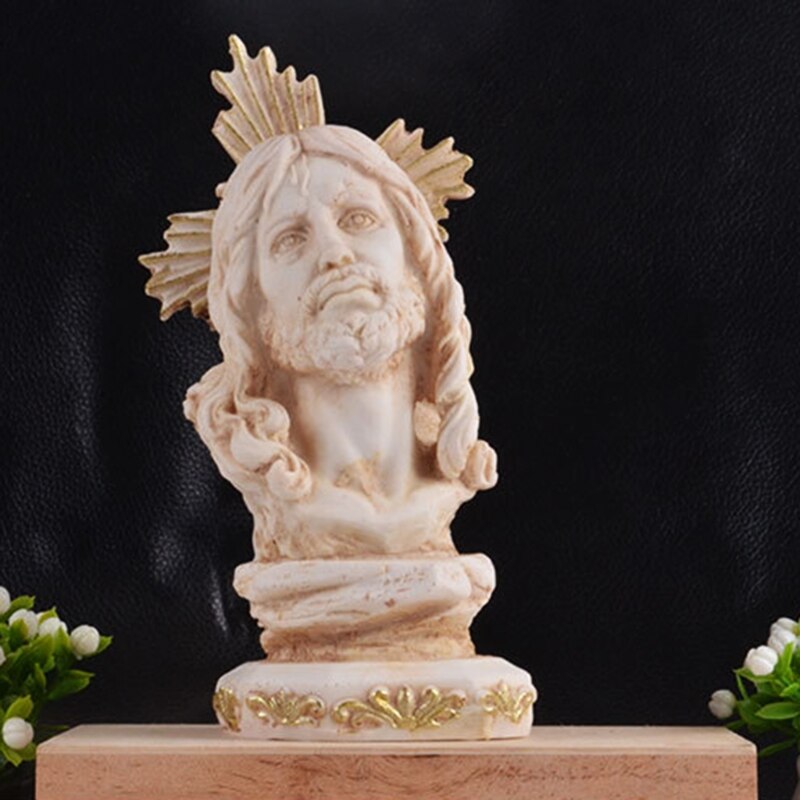 Sculpture de Christ jésus, Statue en résine, faite à la main, innovante, croix d&#39;ange, artisanat de la Bible du Christ, chandelier, décoration de maison religieuse