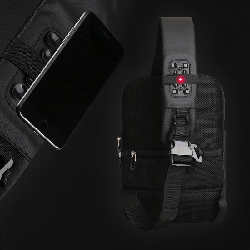 Mark Ryden sac à bandoulière pour hommes USB charge sac à bandoulière affaires résistant à l'eau poitrine Pack grande capacité Oxford sac à bandoulière