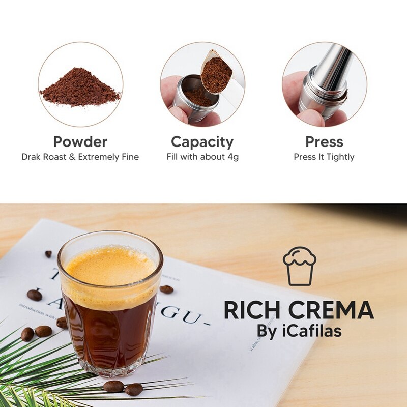 Navulbare Rvs Metal Herbruikbare Capsule Voor Instant Koffie Machine Hervulbare Koffie Filter