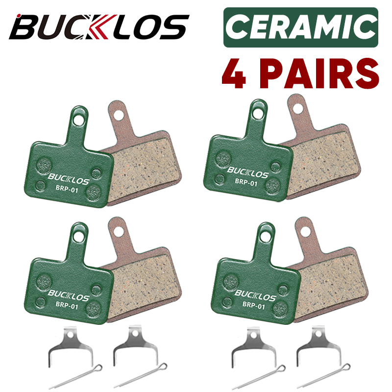 BUCKLOS Ceramic Brake Pads for B01S Road Mountain Bike Hydraulic Brake Pads Wear-resistant Bicycle Brake Pad for MT200 M525 M395: Red