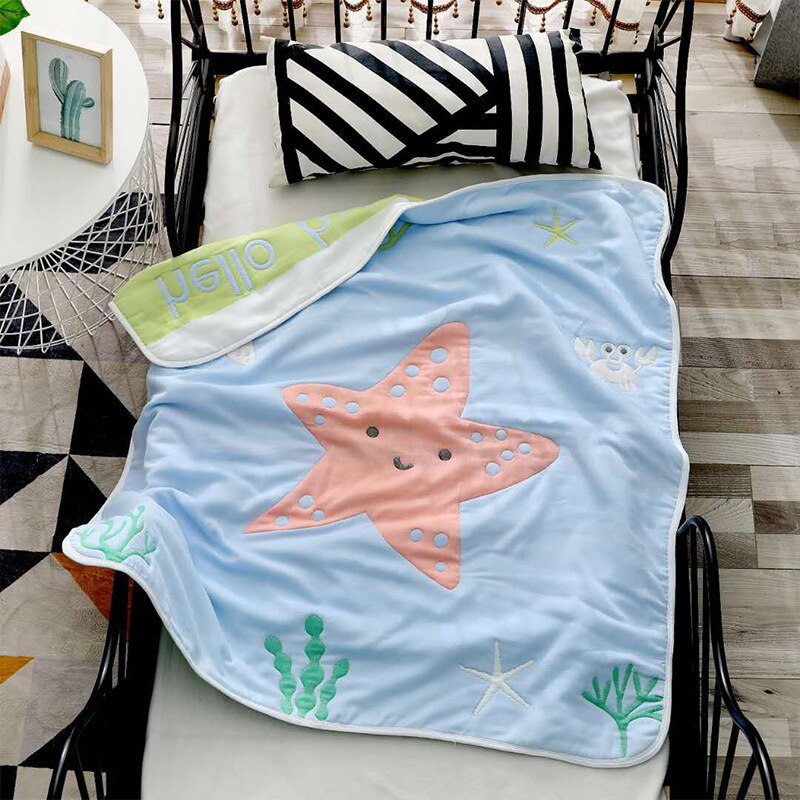 Edredón de invierno para bebé, manta gruesa para bebé, edredón de algodón de 10 capas de 110x110cm, juegos de ropa para niños, artículos para recién nacidos: 20-110x110cm
