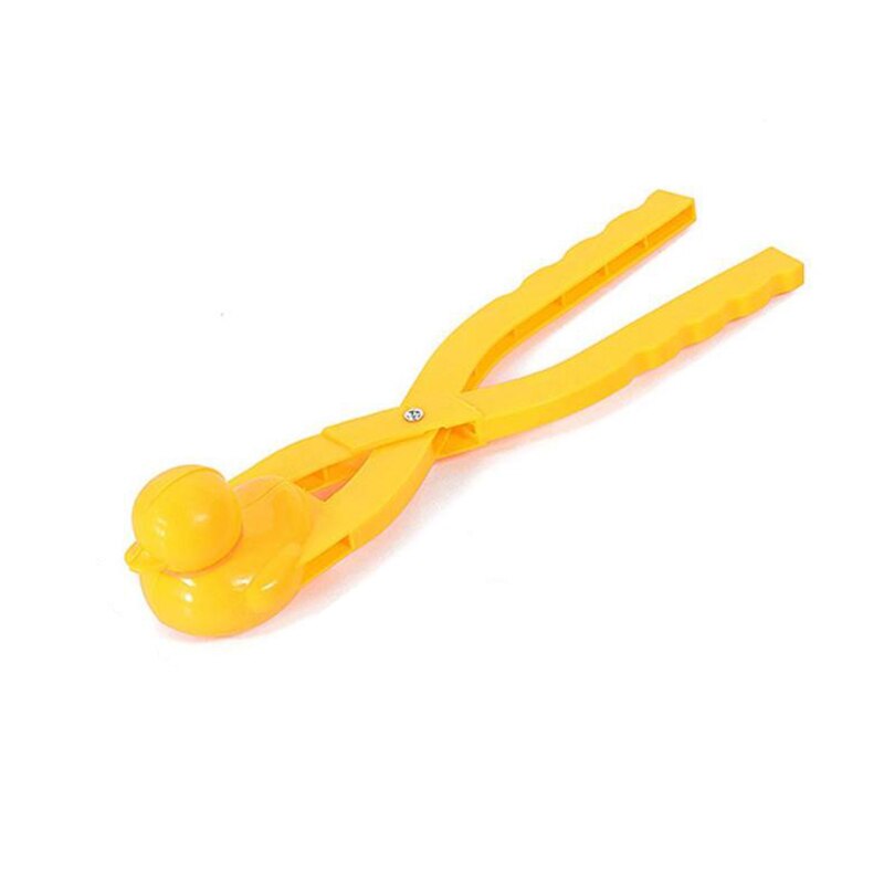 Eend Vormige Sneeuwbal Maker Clip Kinderen Outdoor Winter Sneeuw Zand Mold Tool Speelgoed kan CSV: yellow