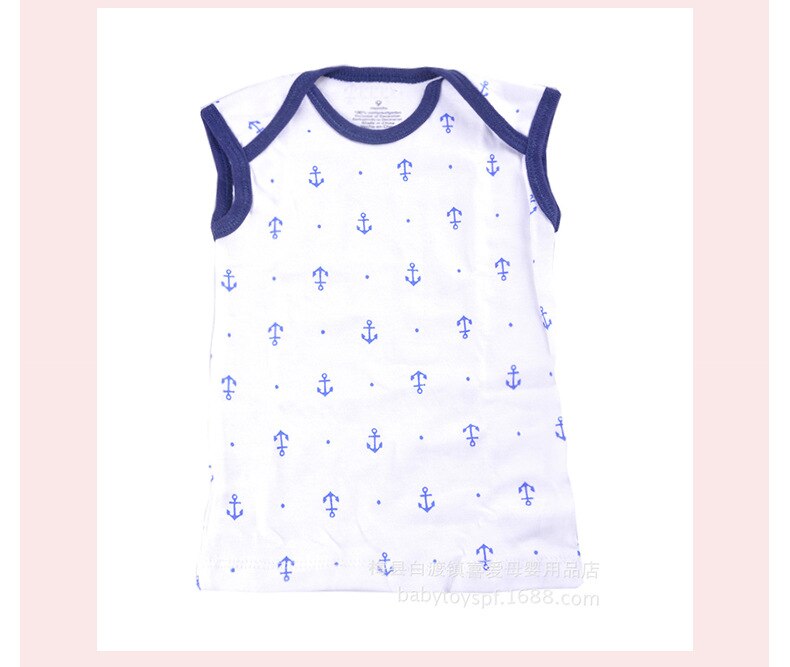 5 Packungen Baby Karikatur Camisoles Neugeborenen Baumwolle Unterwäsche Kleidung Kleinkind Mädchen Weste freundlicher T-Hemden freundlicher Jungen Spitzen Abschläge