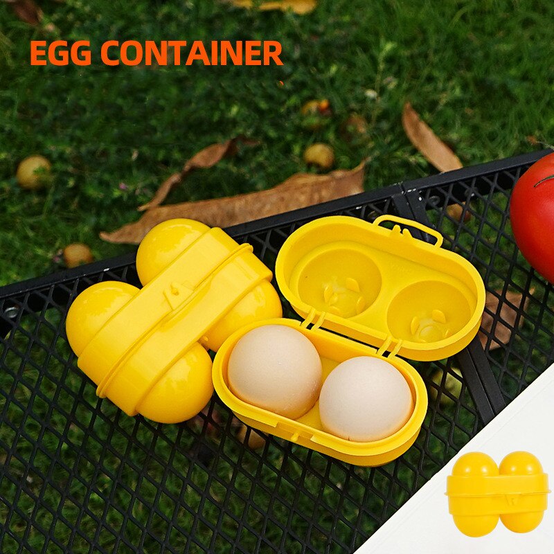 2 gitter æg opbevaringsboks bærbar håndholdt udendørs camping picnic æggeboks køkken køleskab æggeholder container organizer taske