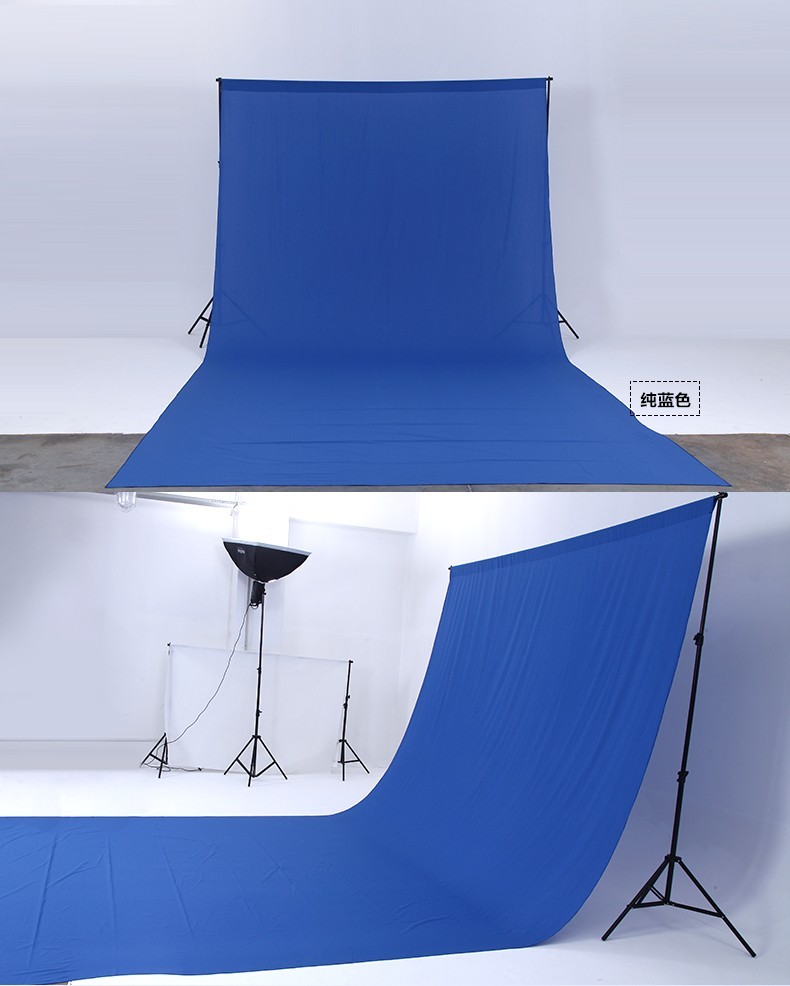 3*4M Green Screen Photography Backdrop Polyester Cotton White Black Blue Solid Color Photo Background Thicken Backdrops Cloth