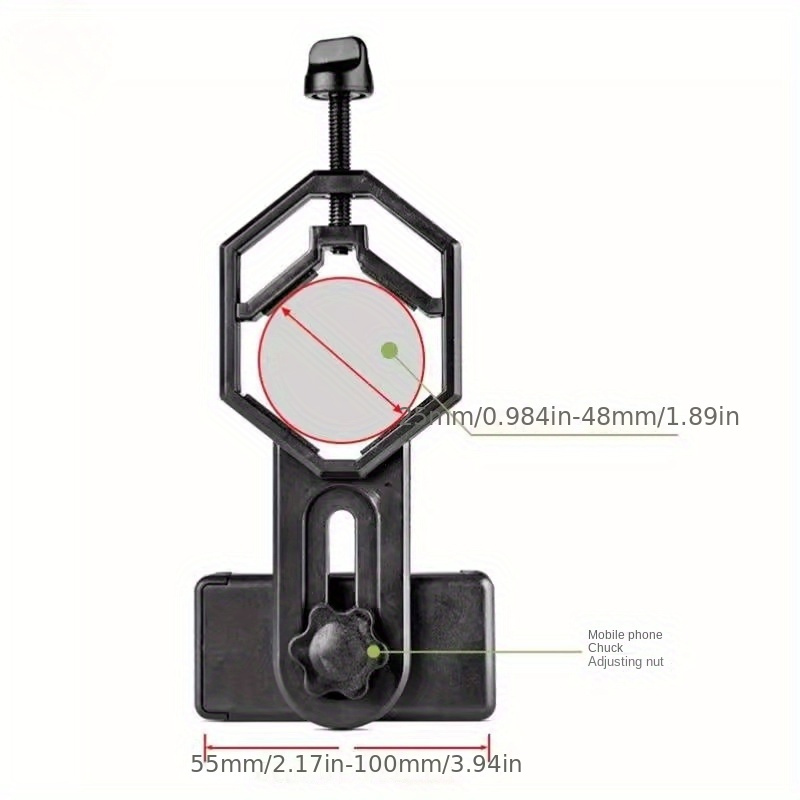 Cell Phone Adapter With Spring Clamp Mount Monocular Microscope Accessories Adapt Telescope Mobile Phone Clip Accessory Bracket
