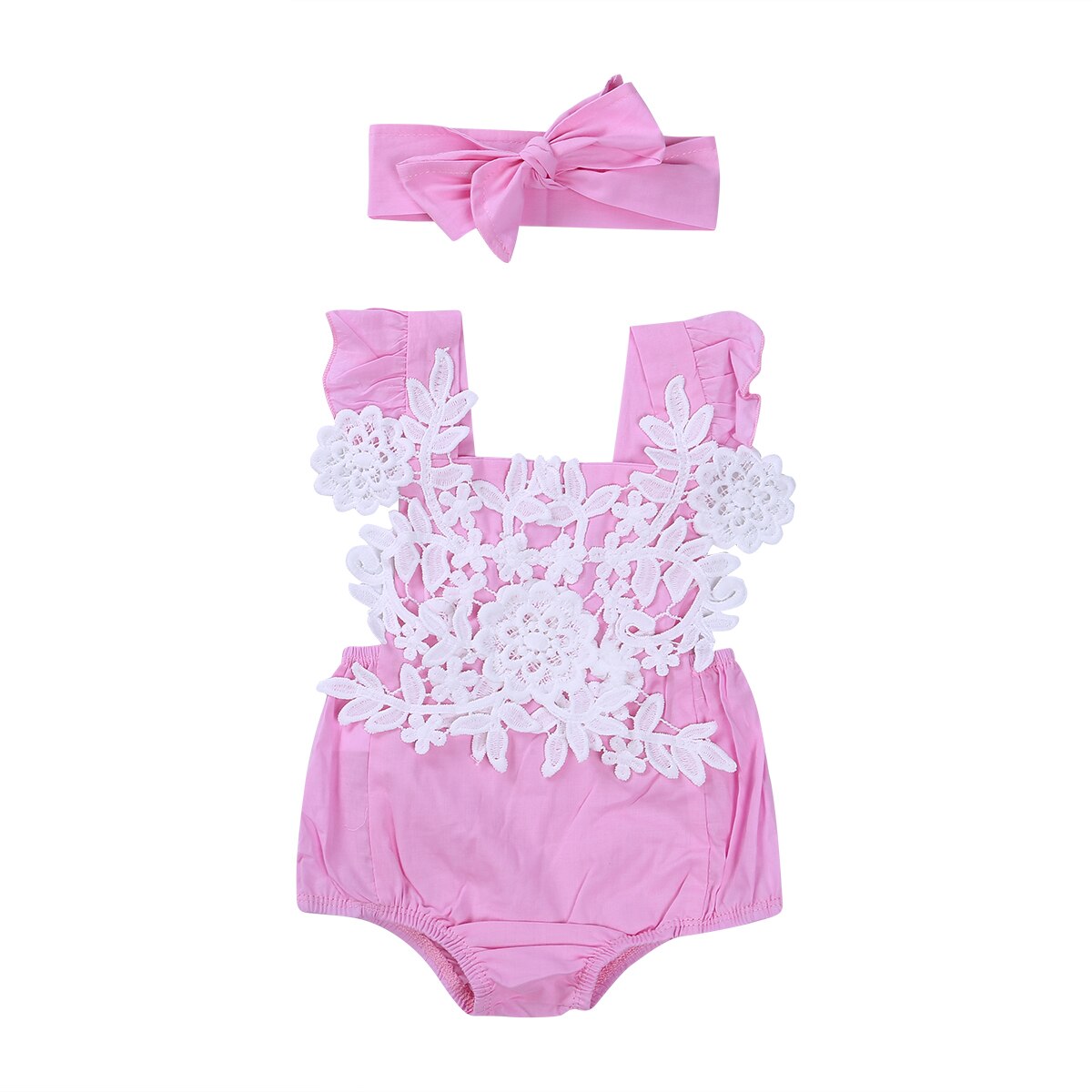 Infant Baby Girls Boys Clothes Short Sleeve Romper Outfits Jumpsuit Newborn Kids Boy Girl Ruffle Rompers 3M-18M: 3M