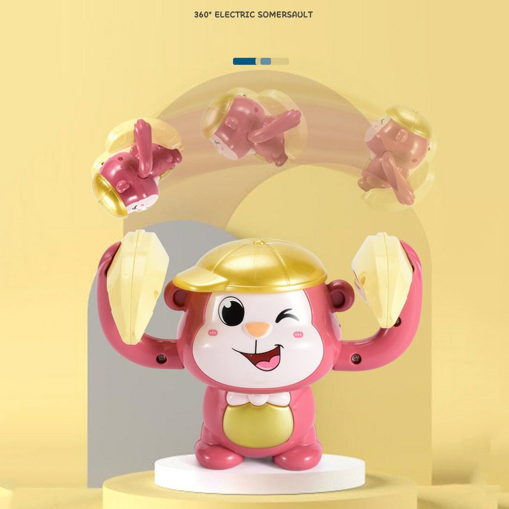 Kids Electric Monkey Toy Walking Singing Musical Light Monkey Sound Control Induction Toy Funny Electronic Pets for