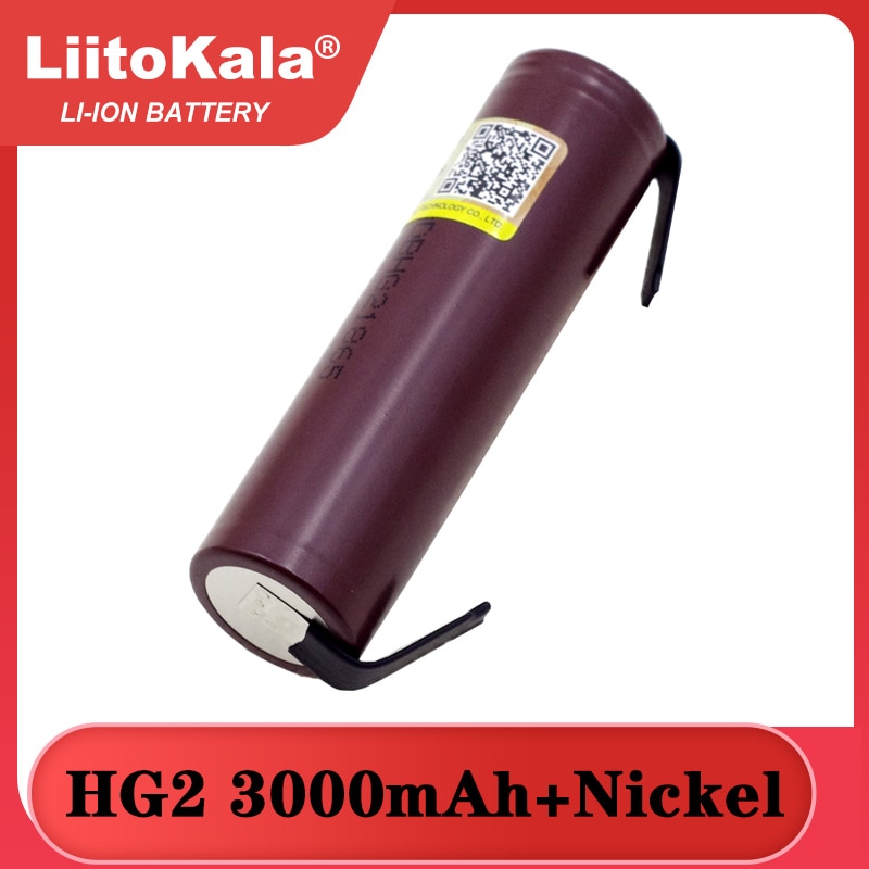 Liitokala HG2 18650 3000Mah Batterij 18650HG2 3.6V Ontlading 20A, Dedicated Voor Hg2 Batterijen + Diy Nikkel