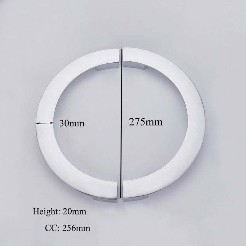 Light Silver Semi-Circle Cabinet Handles Chrome Large Round Wardrobe Knobs Drawer Pull Handle Zinc Alloy Furniture Hardware: 275mm