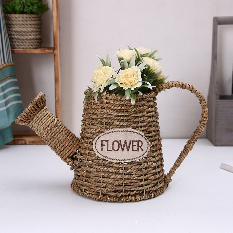 Rattan Weaving Flower Basket Woven for Home Garden Wedding Decoration K888