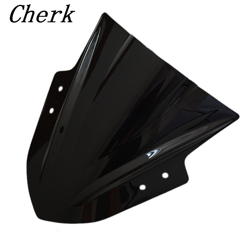 Black Motorcycle Double Bubble Windshield Windscreen Fairing For Kawasaki Ninja 300 EX300 EX 300R