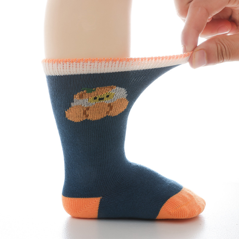 8 pçs outono e inverno novas crianças meias meninos e meninas tubo meias dos desenhos animados desossado penteado cottonbaby meias cosas para bebe