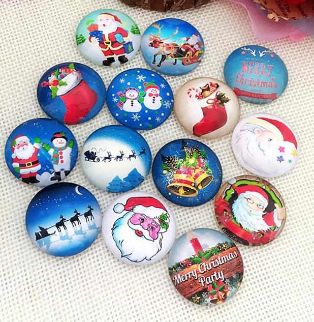 12mm perle glass brads jul hjort reinsdyr santa papir håndverk utklippsbok tilbehør bryllup forsyningskort invitasjon valentine: Mørkegrå