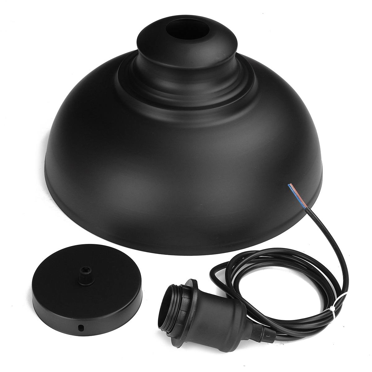 E27 hangende strip vintage lamphouder staafvoet aluminium fitting plafondlamp lamphouder voor  e27 fittingen: Zwart