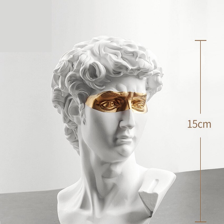 Sculpture David Head Resin Statue Europe David Statues Nordic Home Decoration Accessories Modern Home Decor Office Tabletop