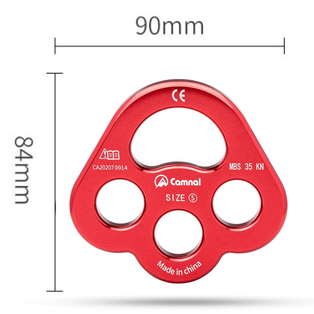 4 Holes Paw Rigging Plate Rope Separator Device Outdoor Rock Climbing Multi Anchor Point Connector Gear Equipment