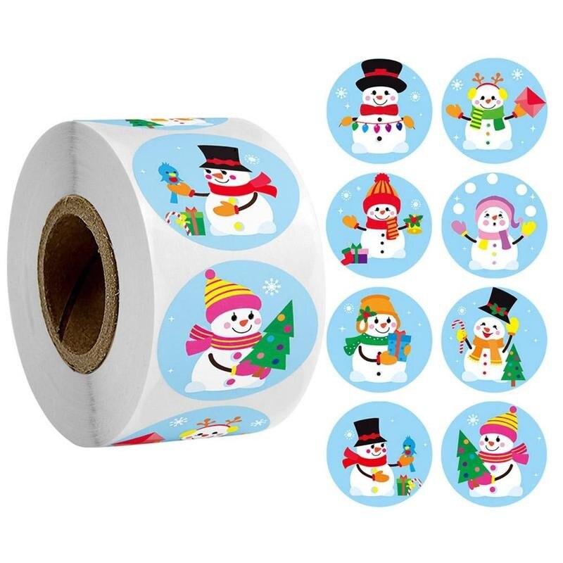 500Pcs/Roll Kerst Envelop Seal Sticker Label Stickers Xmas Diy Decor