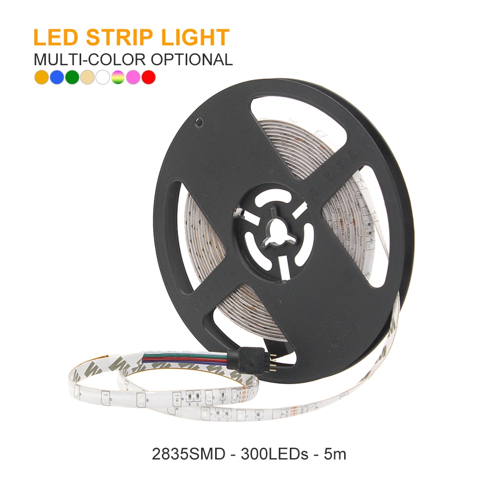 High Bright SMD LED Strip Waterproof 5M 300LED DC 12V LED Light Strips Flexible Tape RGB /Warm/White/Blue/Red/Green/Pink