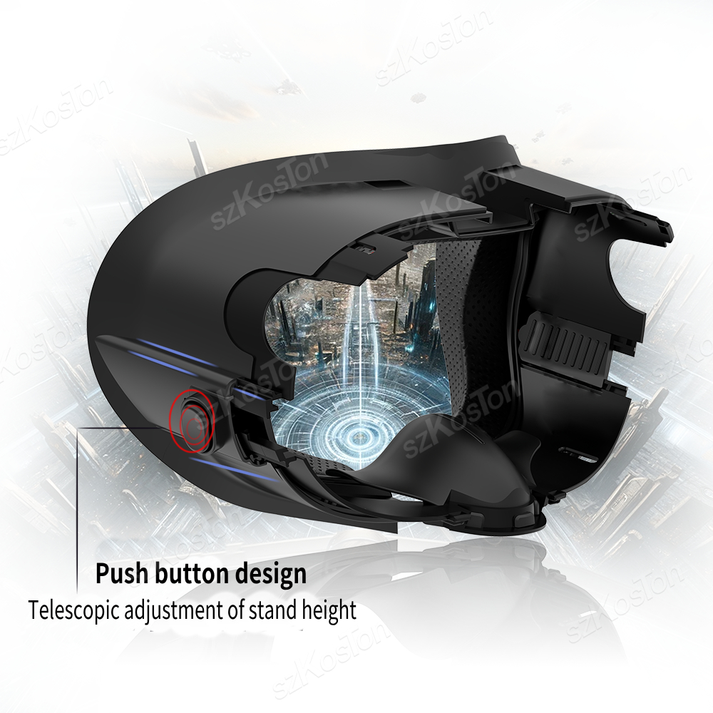 Gezichtsinterface gezichtsbedekking voor Meta Quest 3 VR met anti-licht neuskussentje PU lederen gezichtskussen voor Meta Quest 3-accessoires