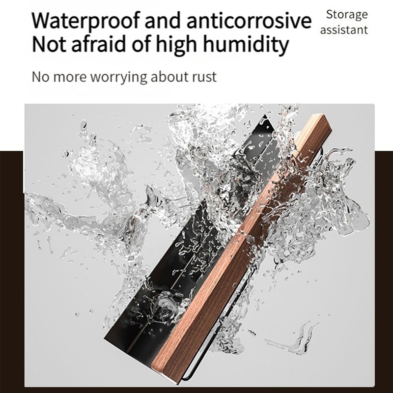 Estante esquinero de material de aluminio y madera, estante de almacenamiento para champú, estante de pared para ducha, organizador de baño, accesorios de baño