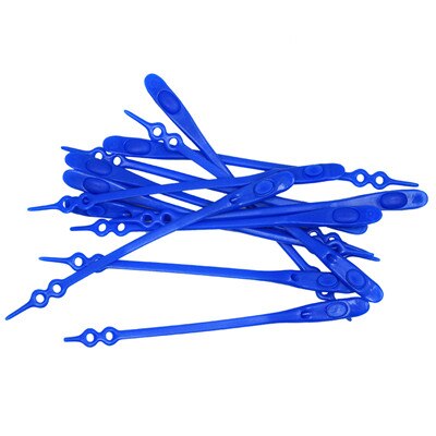 Nouveauté 12 pcs/lot lacets en Silicone élastique chaussures de lacet élastique accessoires chaussures en Silicone paresseux dentelle sans cravate dentelle en caoutchouc: deep blue