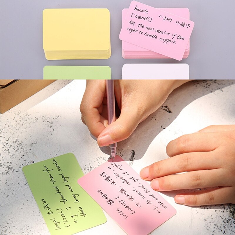 100 Vellen/Doos Papier Bericht Kaart Leeg Handgeschreven Memo Notecards Groet Zegen Dank U Postkaart