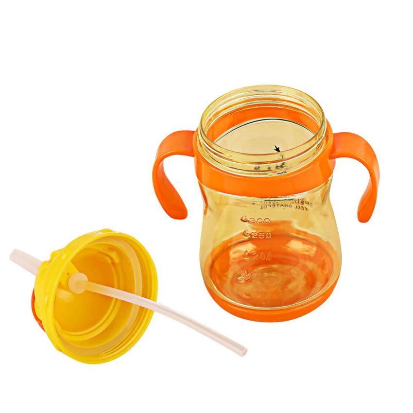 300ml babybekers met zachte tuit en handvat, voor het leren drinken van water, melk en vruchtensap, voor het leren drinken van kinderen.