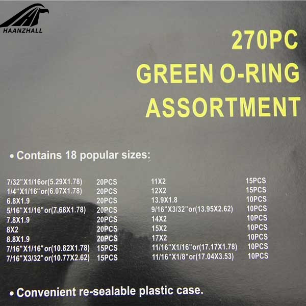 270 Pcs Rubber O Ring Ring Seals Airconditioning O Ring Seals Washer Kit Green Metric O Ring Afdichtingen Nitril