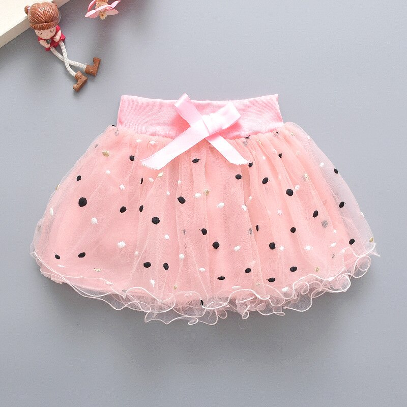Levering Kinderen Snoep Mooie Gaas Jurk Baby Rok Dot 4 Kleur 0-3year