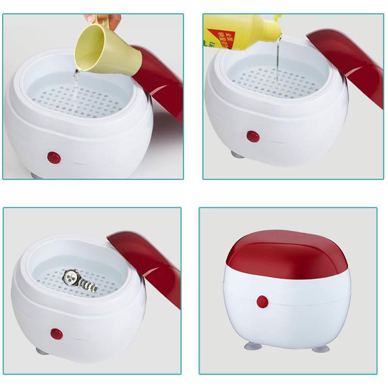 Mini ultralydsrens sterilisator vaskemaskine dele ultralydsvasker generator smykker linser ure proteser rengøring