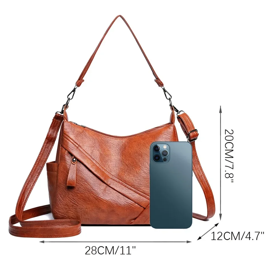 Dames Handtassen, Mode Dames Crossbody Tassen Retro Grote Capaciteit Schoudertassen Dames Messenger Bag