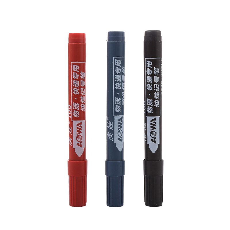 Ezone 2 Stuks Marker Pen Zwart/Blauw/Rode Inkt Whiteboard Schrijven Roller Pen Permanente Inkt Dikke Hoofd Kantoor briefpapier Supply