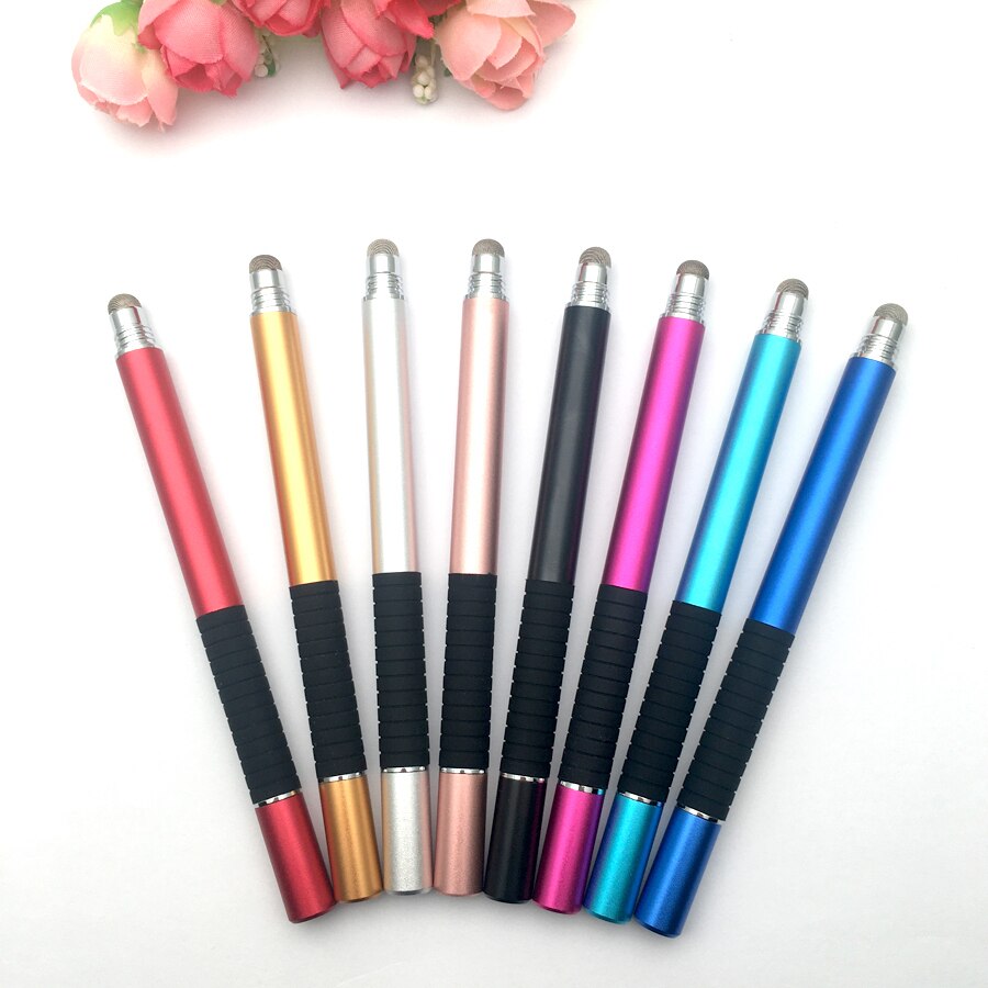 5pcs 2 in 1 Multi-function Touch Screen Pen Universal High Precision Capacitive Fiber Fine Point Disc Stylus for PhoneTablet: Mixed colors