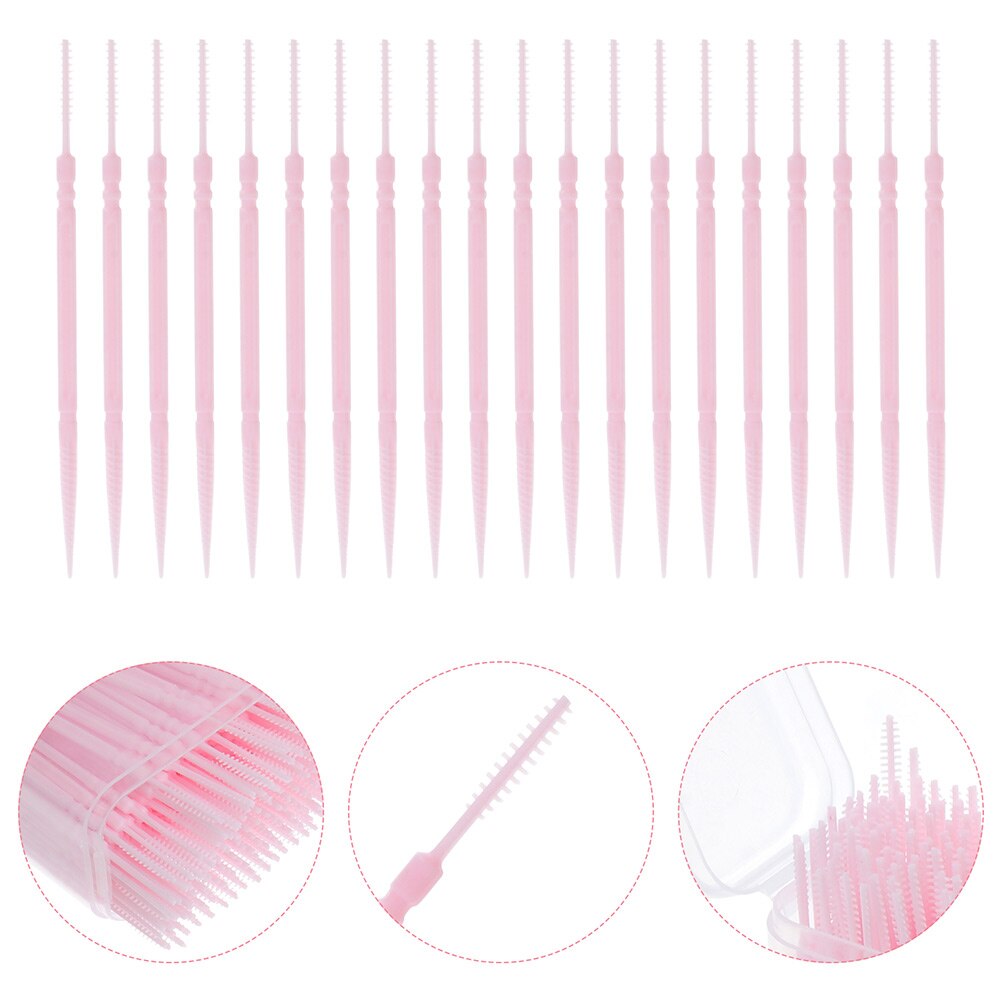 6 Boxes of Toothpicks Interdental Brush Toothpicks Picks Brush Picks (Mixed Color)