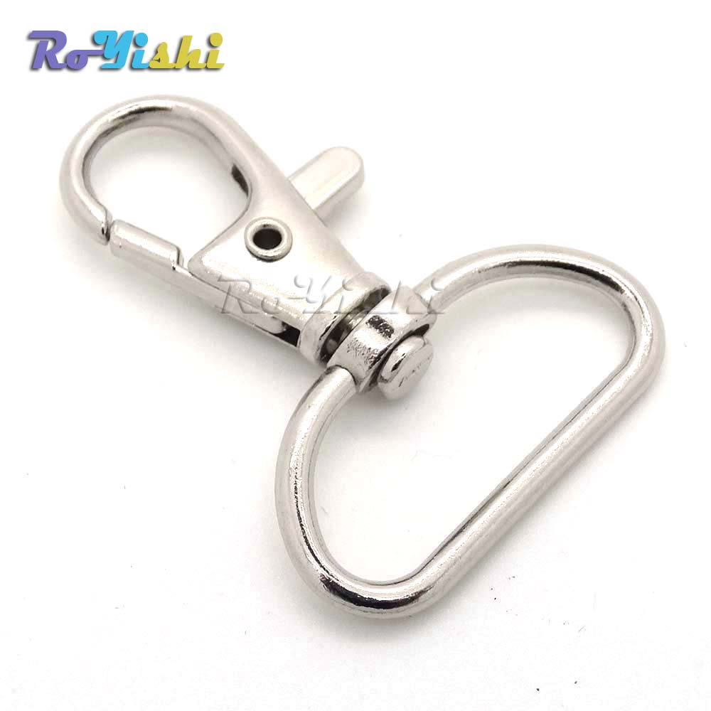 10 stks/pak Matel Snap Haken Rotary Swivel Voor Rugzak Webbing 25.4mm Vernikkeld Kreeft Sluitingen