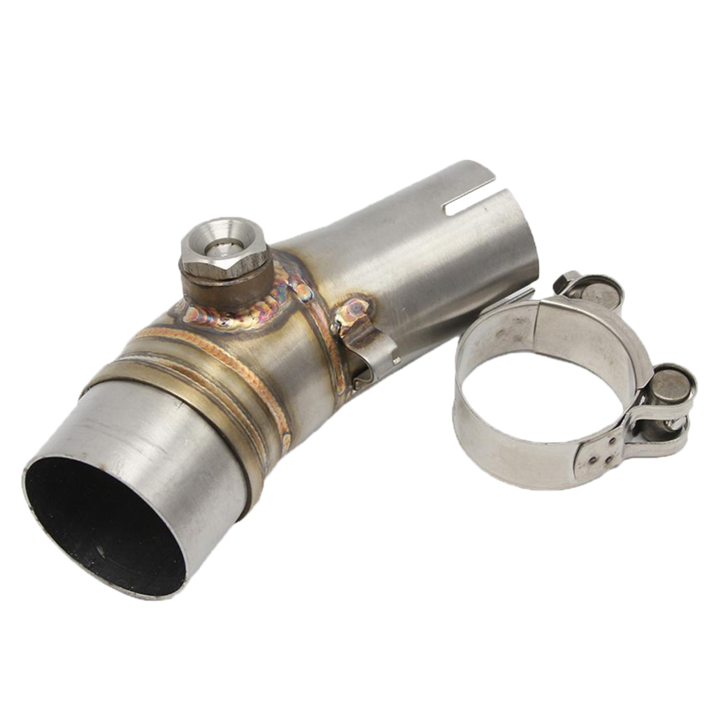 Tubo de escape medio de acero inoxidable para motocicleta, para Kawasaki ER6N