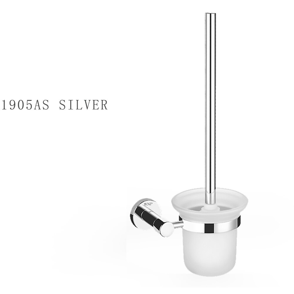 Black/Silver/Brushed Stainless Steel Toilet Brush Holder,Toilet Brush Set,Toilet WC Bathroom Accessories,Bathroom Cleaning Tools: 1905AS