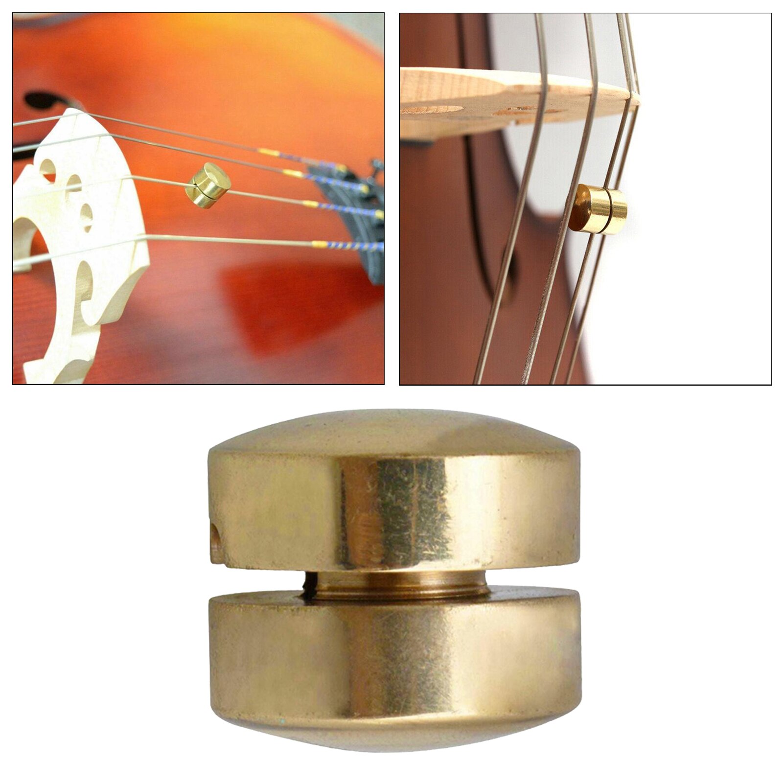 Peças e acessórios para violino tipo 1/4-4/4 botão de latão tons de lobo para ajustador de tom de violino