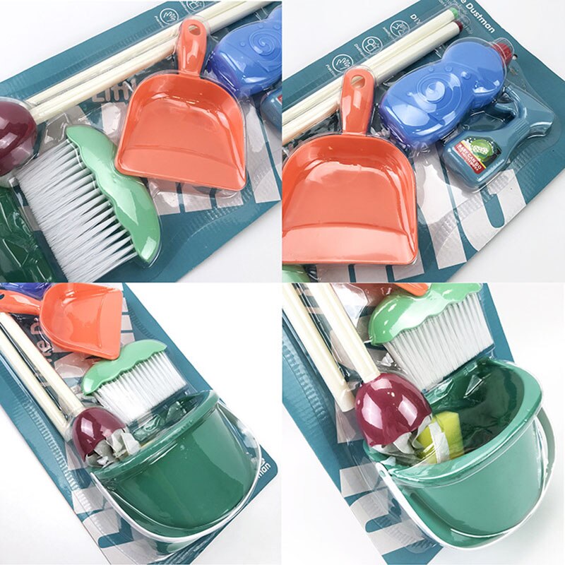 Children's Educational Simulation Play House Toy Boy and Girl Training Cleaning Tool Set Top Stuff Things for Cleaning for Kids