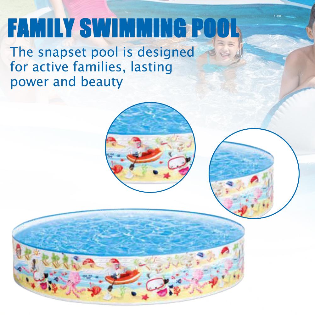PVC Inflatable Swimming Pool Snapset Pool For Outdoor Swimming Children Round Shape Unique Easy To Use