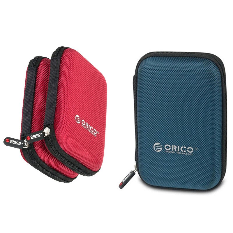 2x Orico Phd-25 2.5 Inch Hdd Bescherming Bag Box Voor Externe Harde Schijf Opslag Bescherming Case Voor Hdd Ssd (red & Blue)